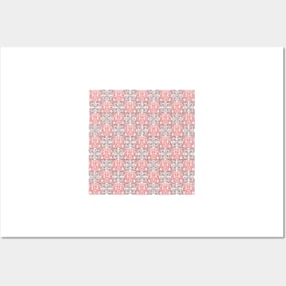 Portuguese pink tile pattern Posters and Art